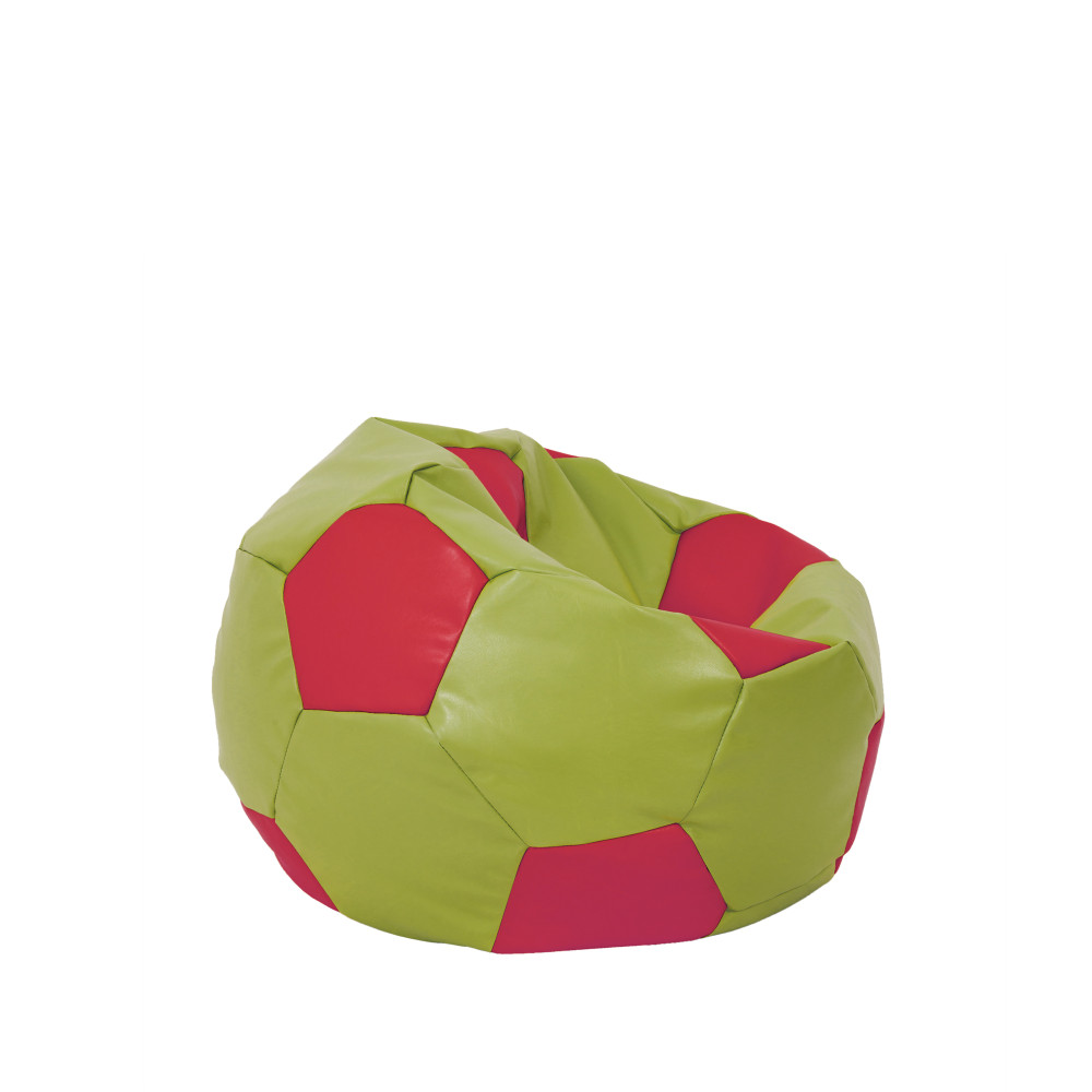 Fotoliu puf Baby Ball - imitatie piele - verde/rosu Fotoliu puf Baby Ball - imitatie piele - verde/rosu