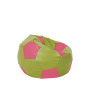 Fotoliu puf Baby Ball - imitatie piele - verde/roz Fotoliu puf Baby Ball - imitatie piele - verde/roz