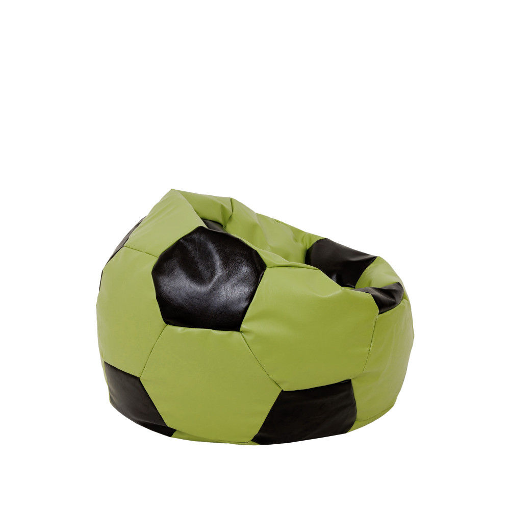 Fotoliu puf Baby Ball - imitatie piele - verde/wenge Fotoliu puf Baby Ball - imitatie piele - verde/wenge