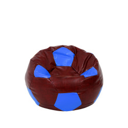 Fotoliu puf Baby Ball - imitatie piele - bordo/albastru Fotoliu puf Baby Ball - imitatie piele - bordo/albastru