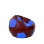 Fotoliu puf Baby Ball - imitatie piele - bordo/albastru Fotoliu puf Baby Ball - imitatie piele - bordo/albastru