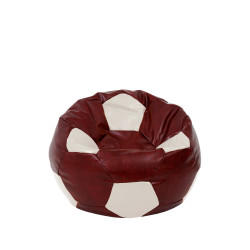 Fotoliu puf Baby Ball - imitatie piele - bordo/crem Fotoliu puf Baby Ball - imitatie piele - bordo/crem