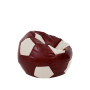 Fotoliu puf Baby Ball - imitatie piele - bordo/crem Fotoliu puf Baby Ball - imitatie piele - bordo/crem