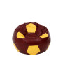 Fotoliu puf Baby Ball - imitatie piele - bordo/galben Fotoliu puf Baby Ball - imitatie piele - bordo/galben