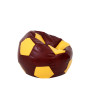 Fotoliu puf Baby Ball - imitatie piele - bordo/galben Fotoliu puf Baby Ball - imitatie piele - bordo/galben