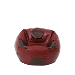 Fotoliu puf Baby Ball - imitatie piele - bordo/maro Fotoliu puf Baby Ball - imitatie piele - bordo/maro