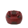 Fotoliu puf Baby Ball - imitatie piele - bordo/maro