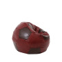 Fotoliu puf Baby Ball - imitatie piele - bordo/maro