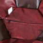 Fotoliu puf Baby Ball - imitatie piele - bordo/maro