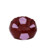 Fotoliu puf Baby Ball - imitatie piele - bordo/mov