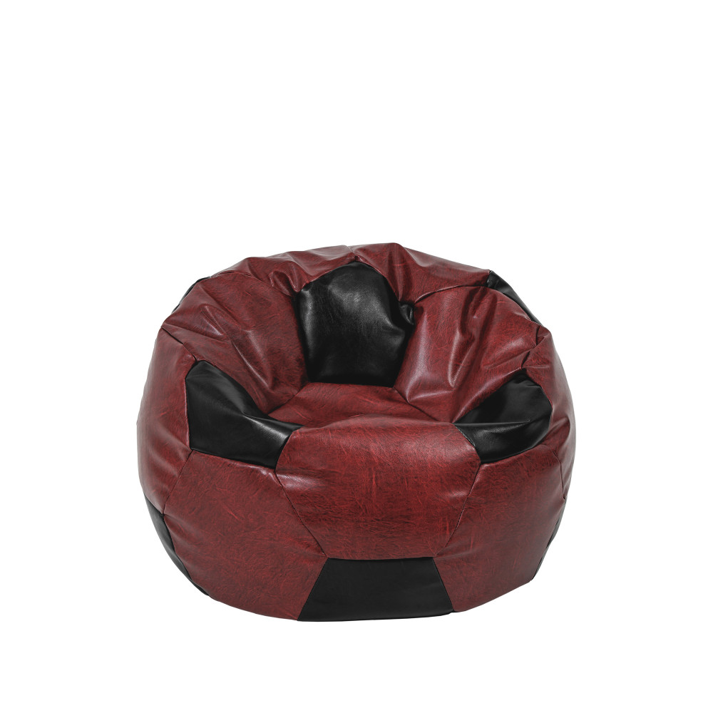 Fotoliu puf Baby Ball - imitatie piele - bordo/negru Fotoliu puf Baby Ball - imitatie piele - bordo/negru