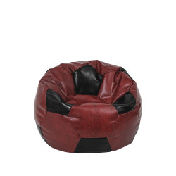 Fotoliu puf Baby Ball - imitatie piele - bordo/negru Fotoliu puf Baby Ball - imitatie piele - bordo/negru