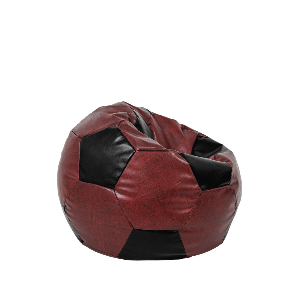 Fotoliu puf Baby Ball - imitatie piele - bordo/negru Fotoliu puf Baby Ball - imitatie piele - bordo/negru