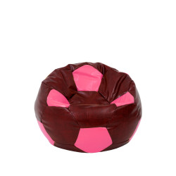 Fotoliu puf Baby Ball - imitatie piele - bordo/roz Fotoliu puf Baby Ball - imitatie piele - bordo/roz