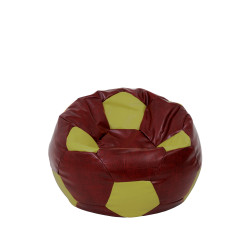 Fotoliu puf Baby Ball - imitatie piele - bordo/verde Fotoliu puf Baby Ball - imitatie piele - bordo/verde