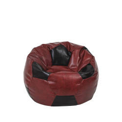Fotoliu puf Baby Ball - imitatie piele - bordo/wenge Fotoliu puf Baby Ball - imitatie piele - bordo/wenge