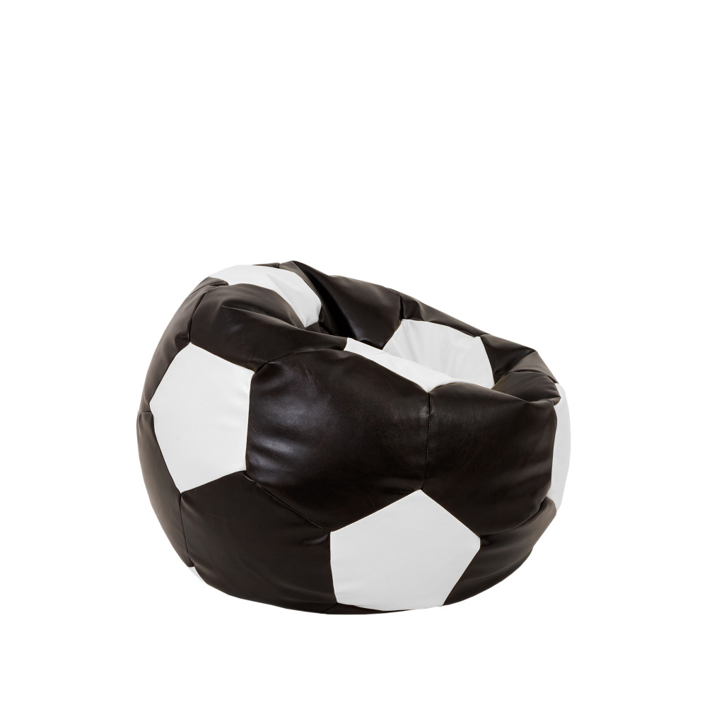 Fotoliu puf Baby Ball - imitatie piele - wenge/alb Fotoliu puf Baby Ball - imitatie piele - wenge/alb