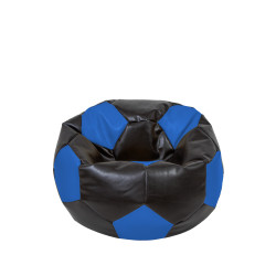 Fotoliu puf Baby Ball - imitatie piele - wenge/albastru Fotoliu puf Baby Ball - imitatie piele - wenge/albastru