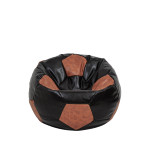 Fotoliu puf Baby Ball - imitatie piele - wenge/coniac