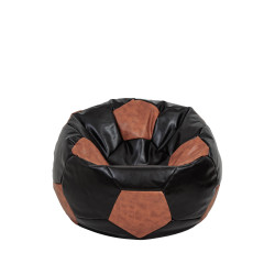 Fotoliu puf Baby Ball - imitatie piele - wenge/coniac Fotoliu puf Baby Ball - imitatie piele - wenge/coniac