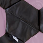 Fotoliu puf Extra Ball - imitatie piele - wenge/mov