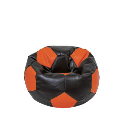 Fotoliu puf Baby Ball - imitatie piele - wenge/portocaliu Fotoliu puf Baby Ball - imitatie piele - wenge/portocaliu