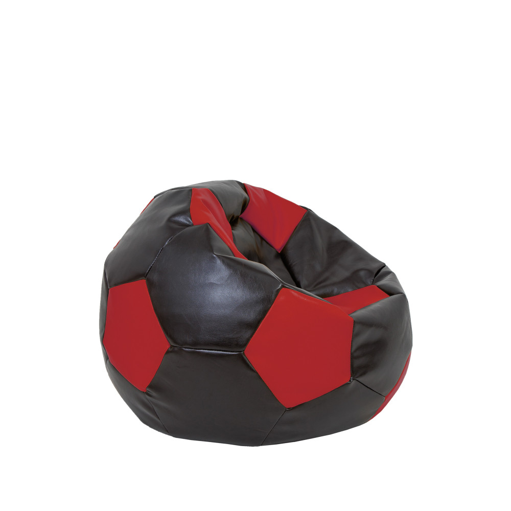 Fotoliu puf Baby Ball - imitatie piele - wenge/rosu Fotoliu puf Baby Ball - imitatie piele - wenge/rosu