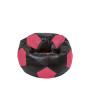 Fotoliu puf Baby Ball - imitatie piele - wenge/roz Fotoliu puf Baby Ball - imitatie piele - wenge/roz
