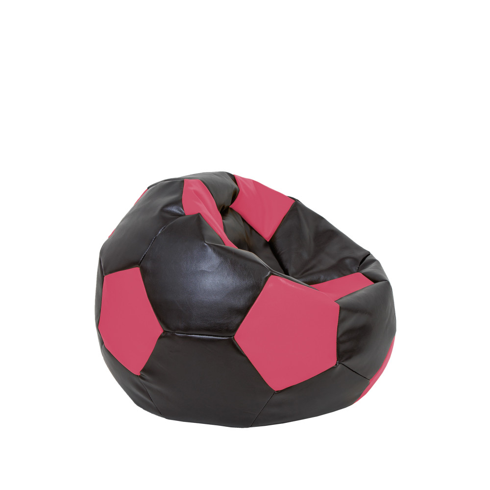 Fotoliu puf Baby Ball - imitatie piele - wenge/roz Fotoliu puf Baby Ball - imitatie piele - wenge/roz