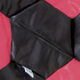 Fotoliu puf Baby Ball - imitatie piele - wenge/roz Fotoliu puf Baby Ball - imitatie piele - wenge/roz