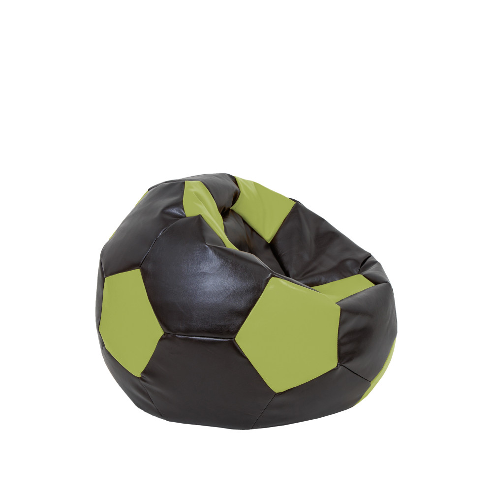 Fotoliu puf Baby Ball - imitatie piele - wenge/verde Fotoliu puf Baby Ball - imitatie piele - wenge/verde