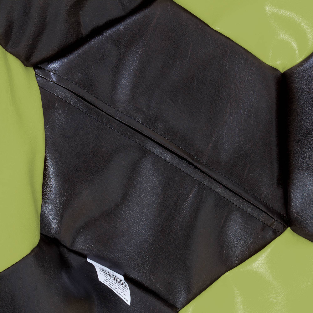 Fotoliu puf Baby Ball - imitatie piele - wenge/verde Fotoliu puf Baby Ball - imitatie piele - wenge/verde