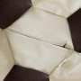 Fotoliu puf Mondo Ball - imitatie piele - crem/maro Fotoliu puf Mondo Ball - imitatie piele - crem/maro