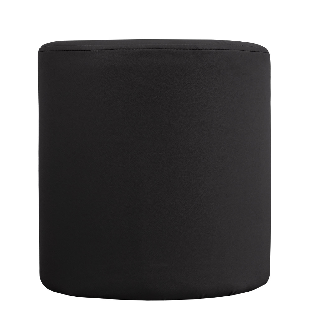 Taburet Bianca - imitatie piele POLY - negru