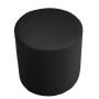 Taburet Bianca - imitatie piele POLY - negru