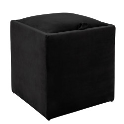 Taburet Box - stofa H01 - negru