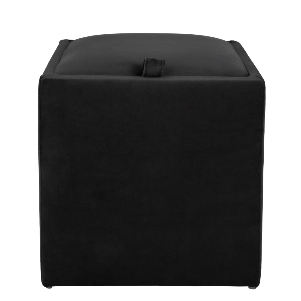 Taburet Box - stofa H01 - negru Taburet Box - stofa H01 - negru