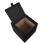 Taburet Box - stofa H01 - negru Taburet Box - stofa H01 - negru