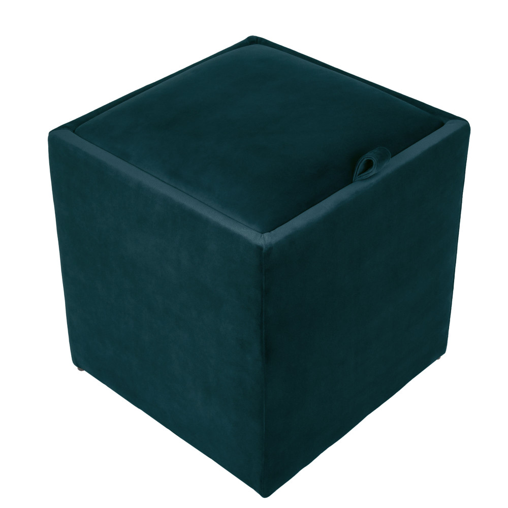 Taburet Box - stofa H13 - turcoaz