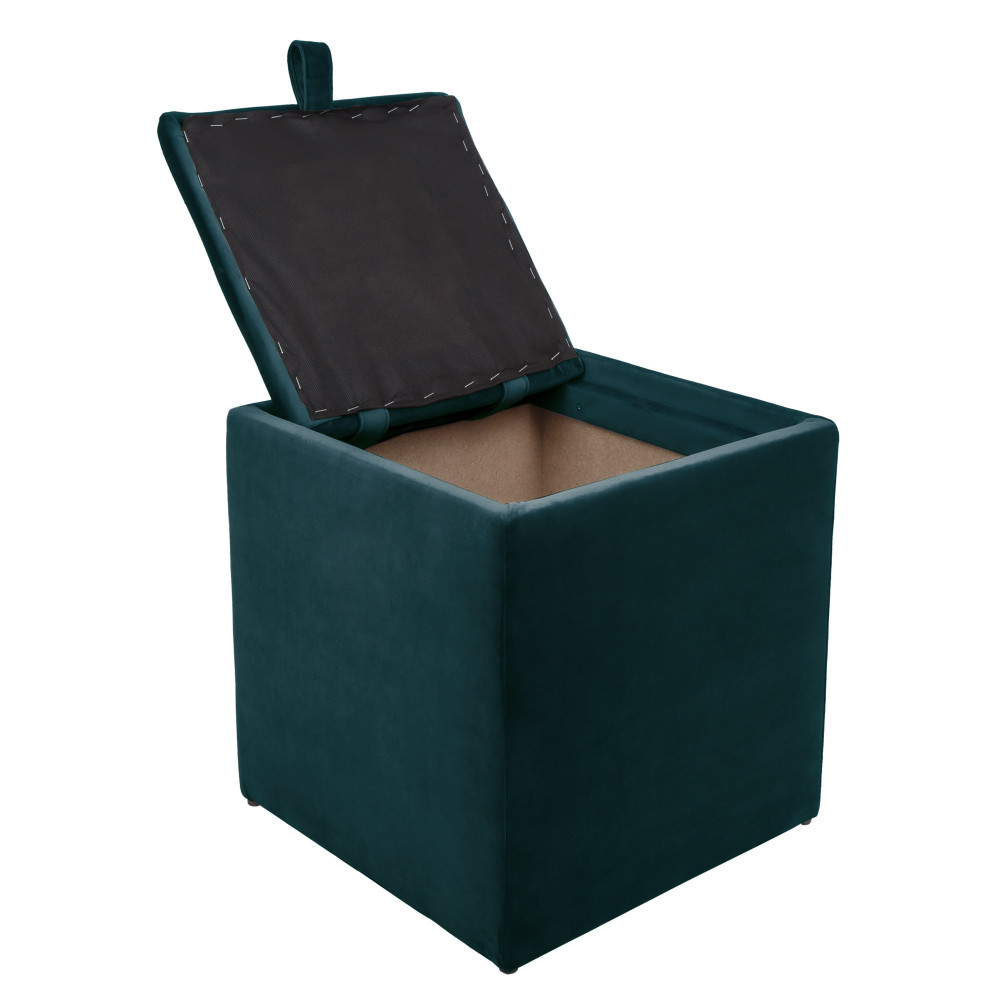 Taburet Box - stofa H13 - turcoaz