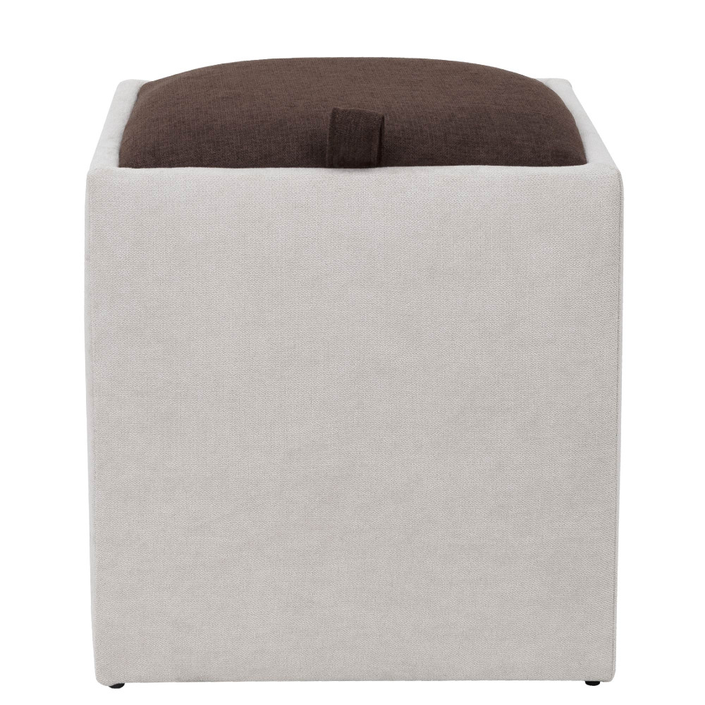 Taburet Box - stofa K08/K07 - crem/maro Taburet Box - stofa K08/K07 - crem/maro