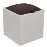Taburet Box - stofa K08/K07 - crem/maro