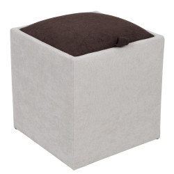 Taburet Box - stofa K08/K07 - crem/maro Taburet Box - stofa K08/K07 - crem/maro
