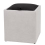 Taburet Box - stofa K08/K06 - crem/negru Taburet Box - stofa K08/K06 - crem/negru