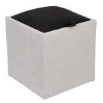 Taburet Box - stofa K08/K06 - crem/negru