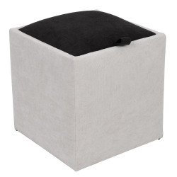 Taburet Box - stofa K08/K06 - crem/negru Taburet Box - stofa K08/K06 - crem/negru