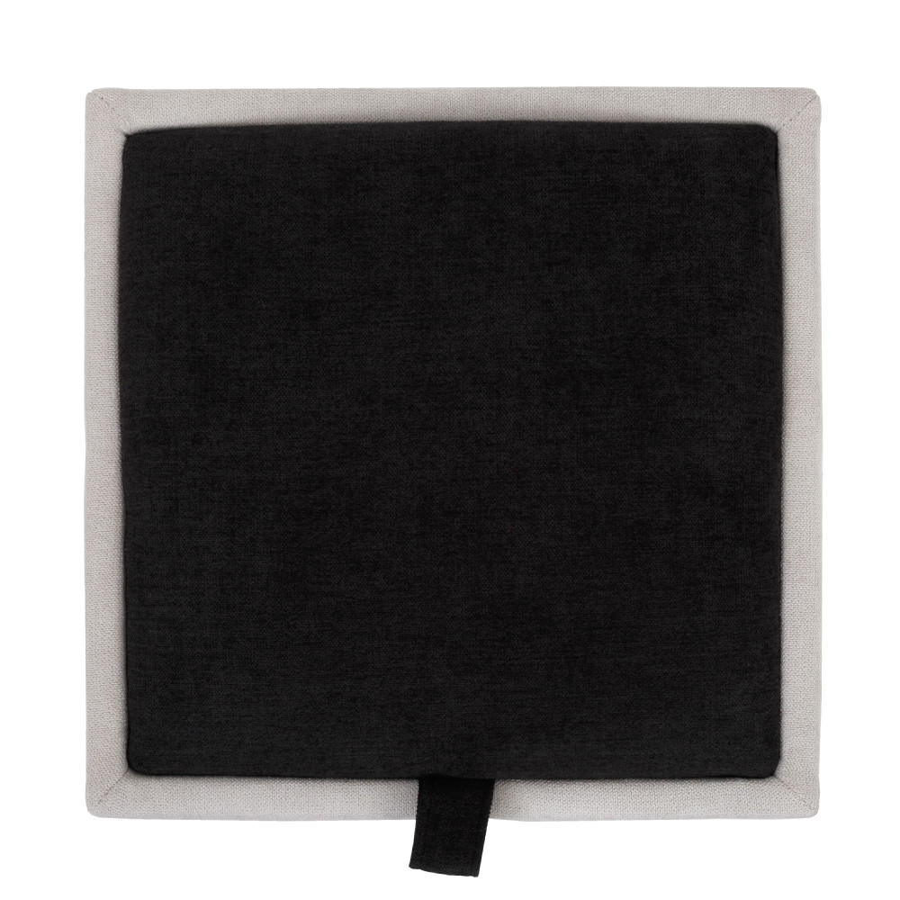 Taburet Box - stofa K08/K06 - crem/negru Taburet Box - stofa K08/K06 - crem/negru