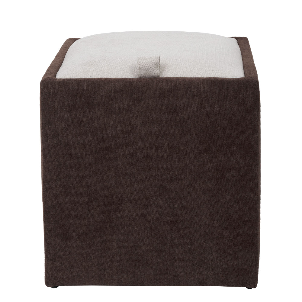 Taburet Box - stofa K07/K08 - maro/crem Taburet Box - stofa K07/K08 - maro/crem