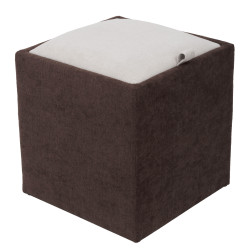 Taburet Box - stofa K07/K08 - maro/crem Taburet Box - stofa K07/K08 - maro/crem