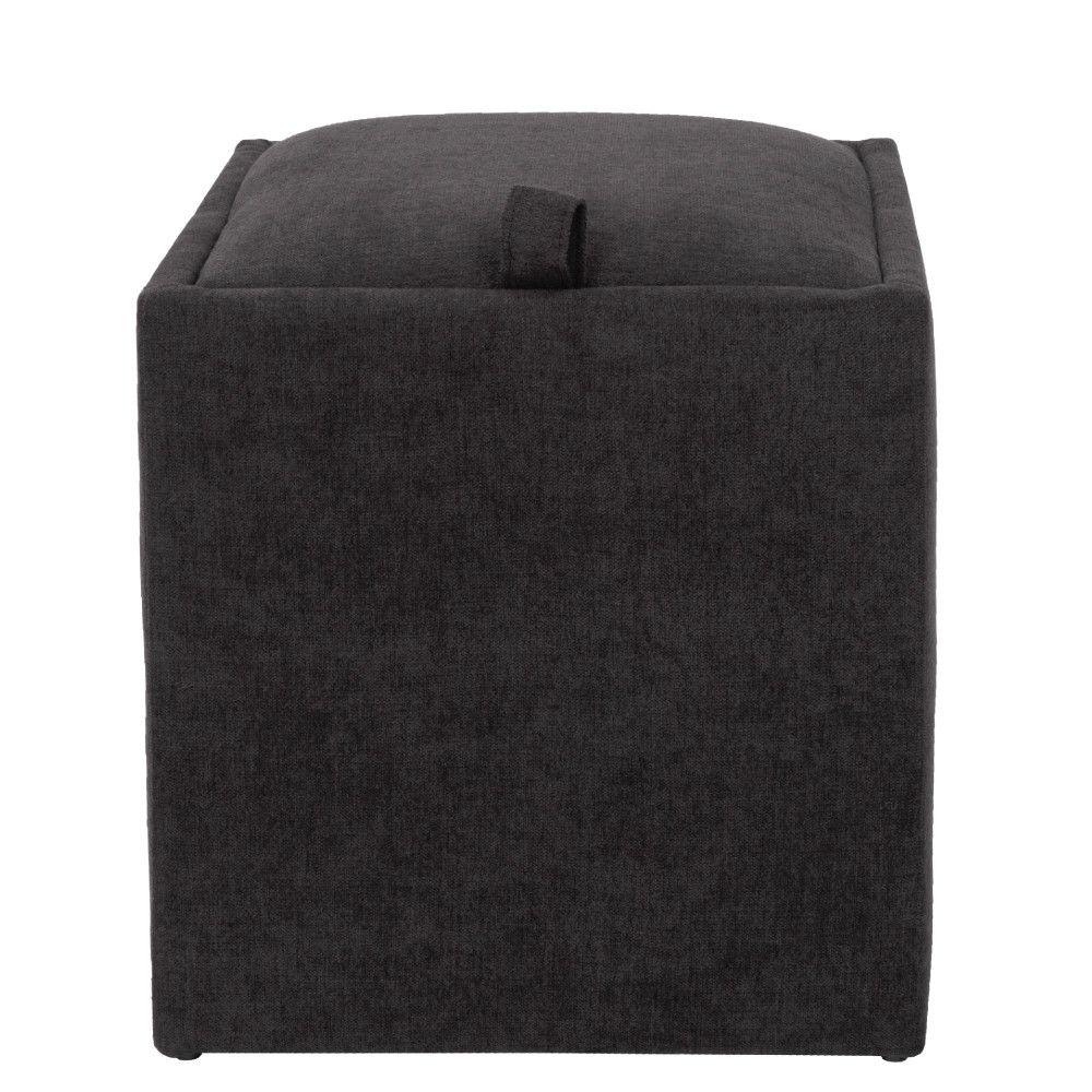Taburet Box - stofa K06 - negru Taburet Box - stofa K06 - negru